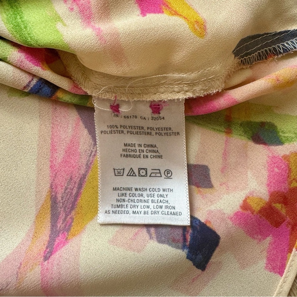Anthropologie HD in Paris Watercolor Wrap Top - Picture 6 of 7